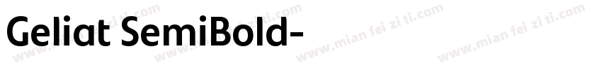 Geliat SemiBold字体转换